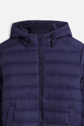 GIUBBOTTO TRAPUNTATO CON CAPPUCCIO BLEU